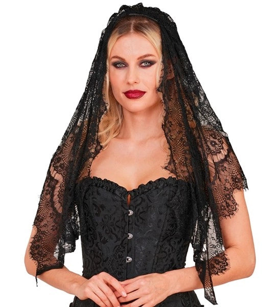 Halloween-huntu, musta pitsi