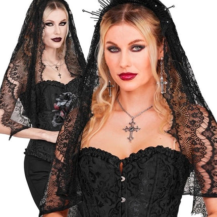 Halloween-huntu, musta pitsi