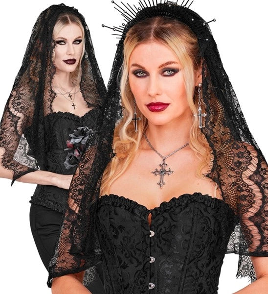 Halloween-huntu, musta pitsi