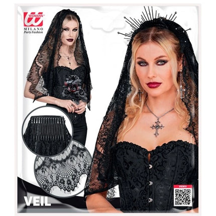Halloween-huntu, musta pitsi