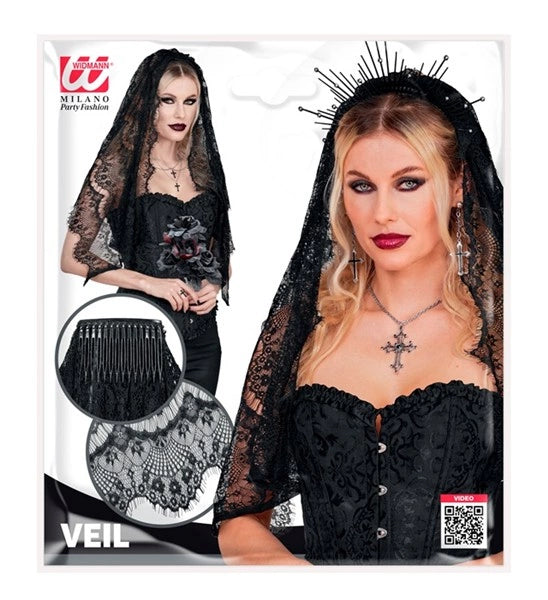Halloween-huntu, musta pitsi