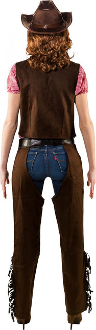 Cowgirl Gilet - mokkanahkainen look