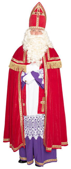 Sinterklaas-puku Complete Velvet 4 kpl