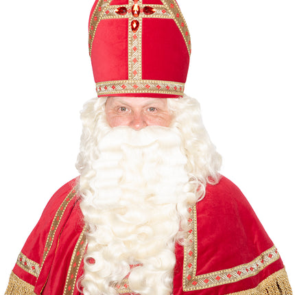 Sinterklaas-puku Complete Velvet 4 kpl