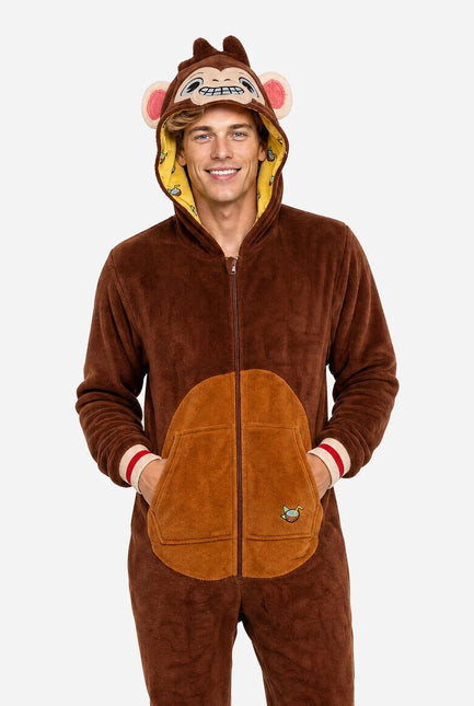 Apina-onesie, unisex, ruskea