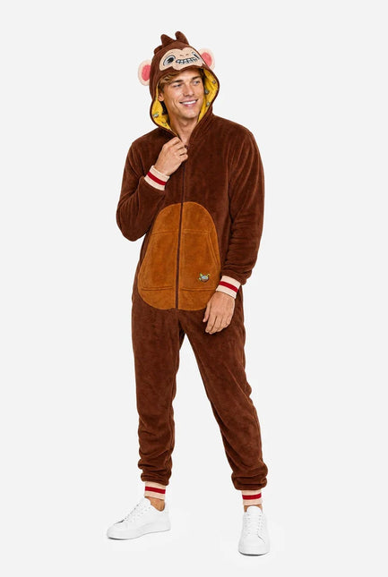 Apina-onesie, unisex, ruskea