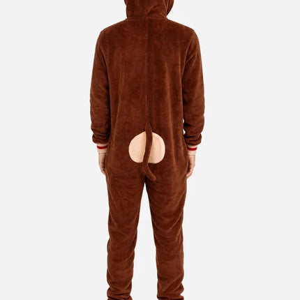 Apina-onesie, unisex, ruskea