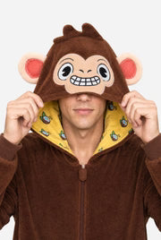 Apina-onesie, unisex, ruskea