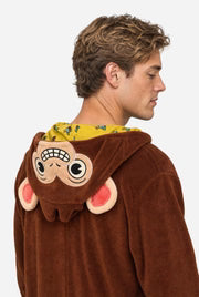 Apina-onesie, unisex, ruskea