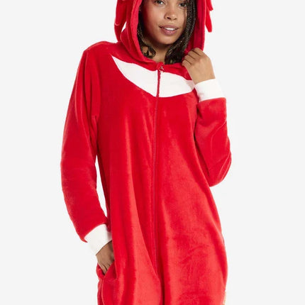 Sonic the Hedgehog Knuckles Onesie Unisex Rood