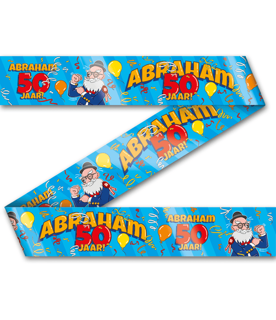 Abraham Afzetlint 50 Jaar Cartoon 12m van Paper Dreams koop je bij Partywinkel