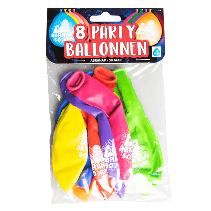 Abraham Ballonnen 50 Jaar 30cm 8st van Paper Dreams koop je bij Partywinkel