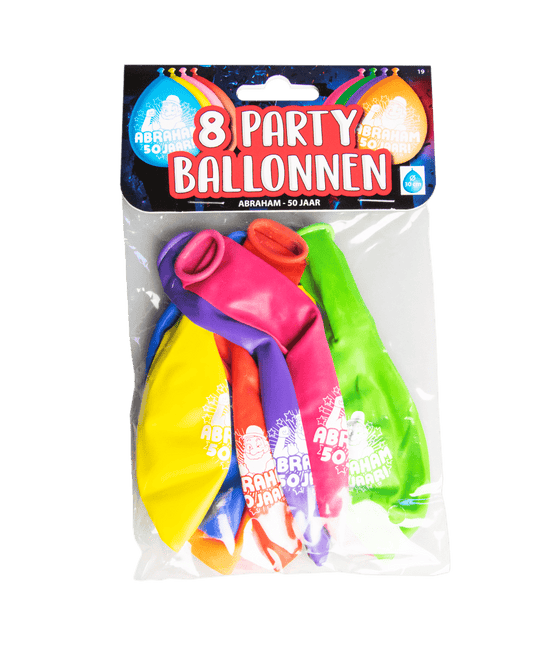 Abraham Ballonnen 50 Jaar 30cm 8st van Paper Dreams koop je bij Partywinkel