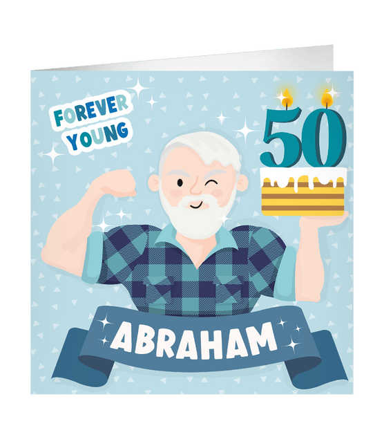 Abraham Wenskaart 23cm van Paper Dreams koop je bij Partywinkel