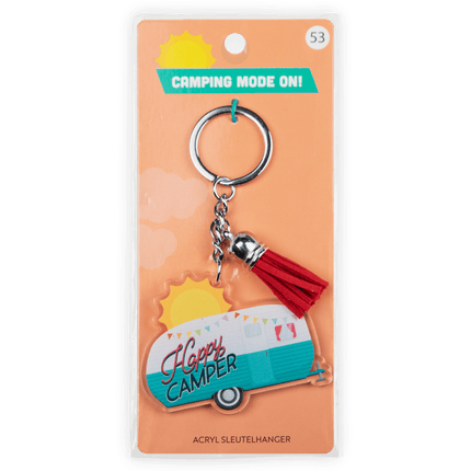 Acryl Sleutelhanger Happy camper van Paper Dreams koop je bij Partywinkel