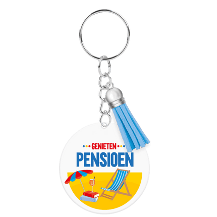 Acryl sleutelhanger Pensioen van Paper Dreams koop je bij Partywinkel