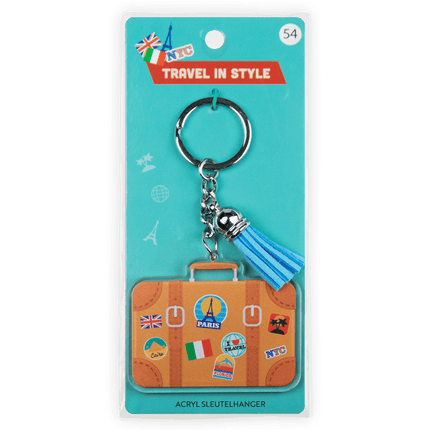 Acryl Sleutelhanger Reiskoffer van Paper Dreams koop je bij Partywinkel