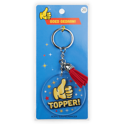 Acryl sleutelhanger Topper van Paper Dreams koop je bij Partywinkel