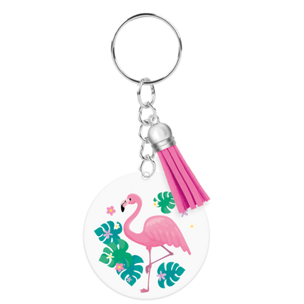 Akryylinen avaimenperä, flamingo