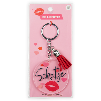 Akryylinen avaimenperä ”Schatje”