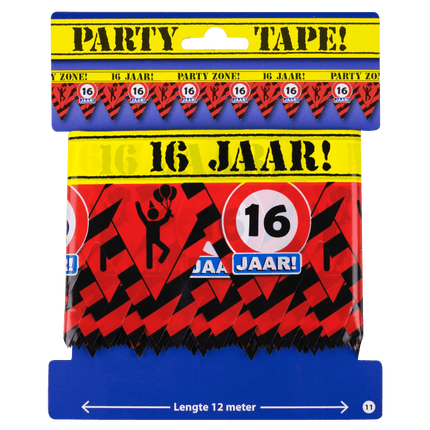 Afzetlint 16 Jaar 12m van Paper Dreams koop je bij Partywinkel