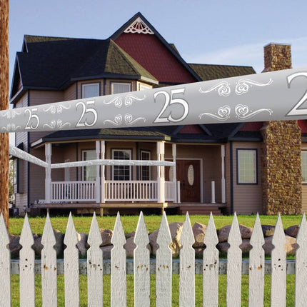 Afzetlint 25 Jaar Zilver 15m van Folat koop je bij Partywinkel