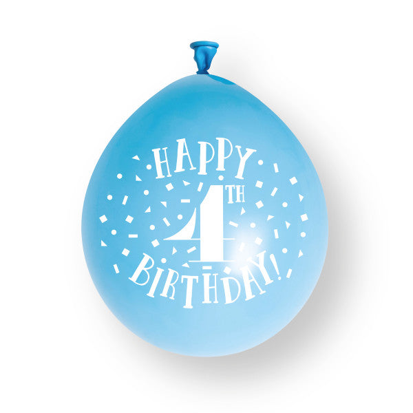 10 kpl Hyvää 4. syntymäpäivää 23cm lateksi ilmapallot