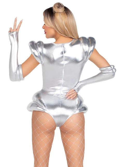 Astronauten Pak Zilver Dames Bodysuit Leg Avenue van Leg Avenue koop je bij Partywinkel