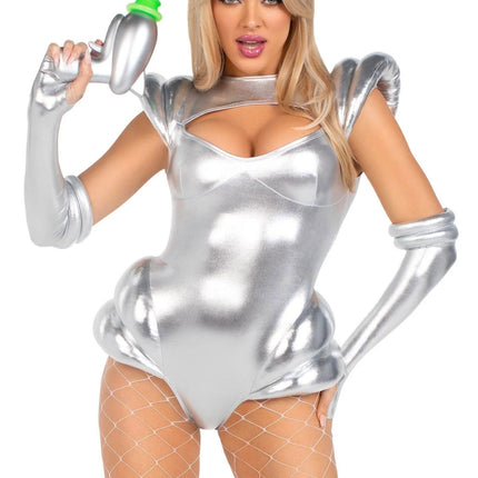 Astronauten Pak Zilver Dames Bodysuit Leg Avenue van Leg Avenue koop je bij Partywinkel