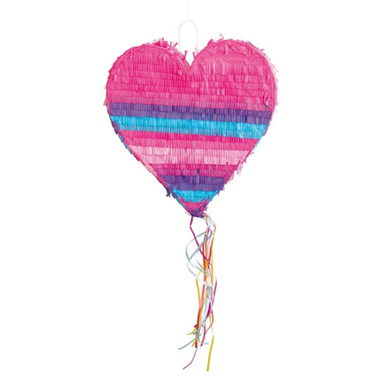 Sydänpinata, sininen ja vaaleanpunainen, 40 cm