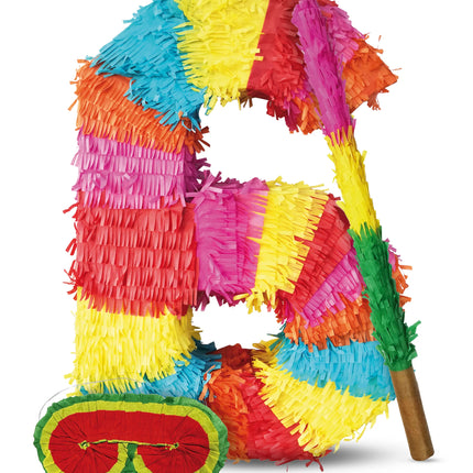 Numero 6 -piñata, 3-osainen setti, 45 cm