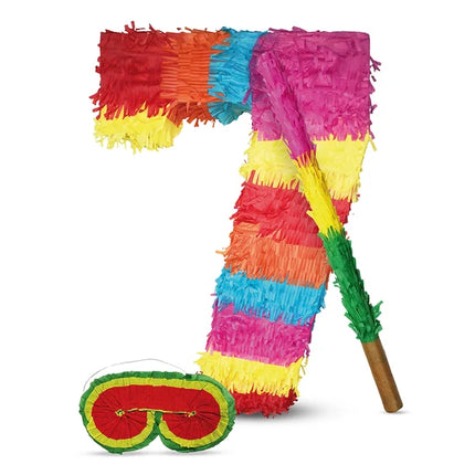 Numero 7 -piñata-setti, 3-osainen, 45 cm