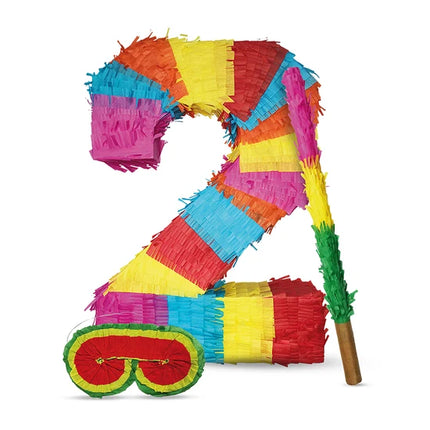 Numero 2 Piñata-setti, 3-osainen, 45 cm