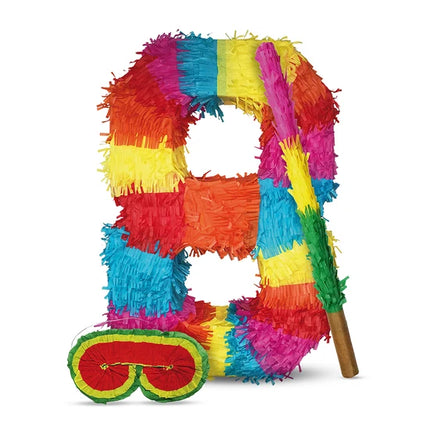 Numero 8 -piñata-setti, 3-osainen, 45 cm
