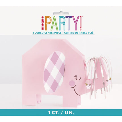 Baby Olifant Tafeldecoratie Roze 23cm van Unique koop je bij Partywinkel