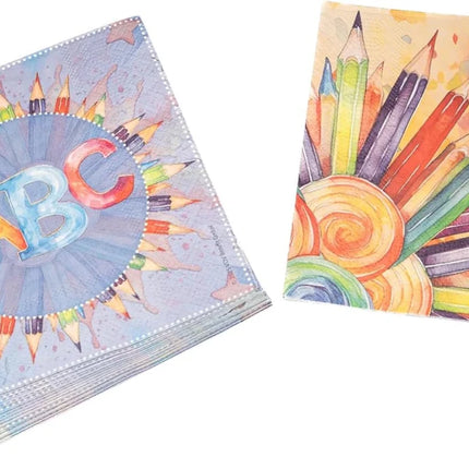 Back To School Servetten 3 - Laags 33cm 20st van VDV Benefit koop je bij Partywinkel