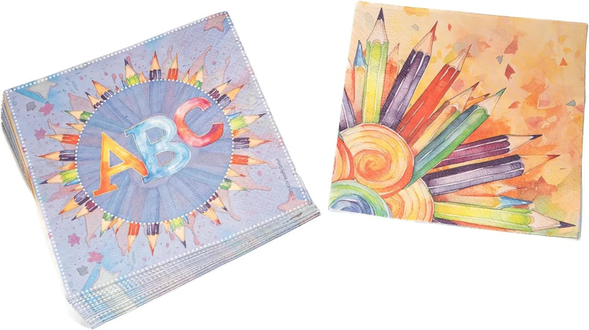 Back To School Servetten 3 - Laags 33cm 20st van VDV Benefit koop je bij Partywinkel