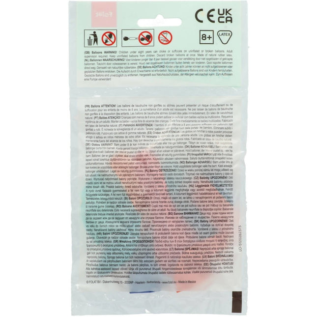 Ballonnen 30 Jaar Gekleurd 23cm 8st van Folat koop je bij Partywinkel