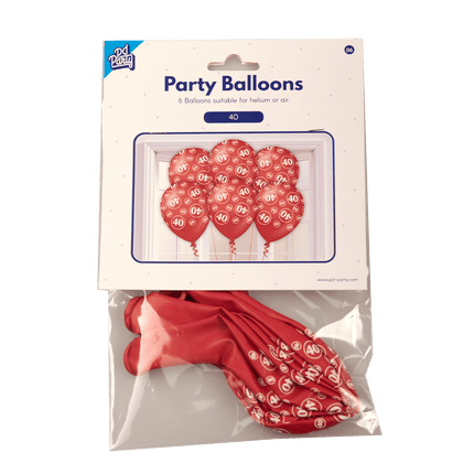 Ballonnen 40 Jaar 30cm 6st van Paper Dreams koop je bij Partywinkel