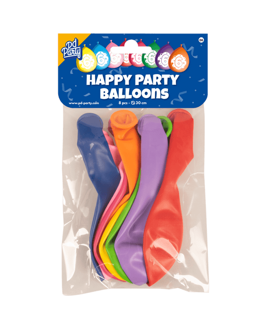 Ballonnen 6 Jaar Hoera 30cm 8st van Paper Dreams koop je bij Partywinkel