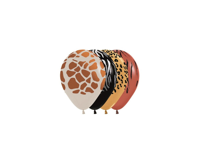 Ballonnen Animal Print Metallic Ink 12cm 50st van Sempertex koop je bij Partywinkel