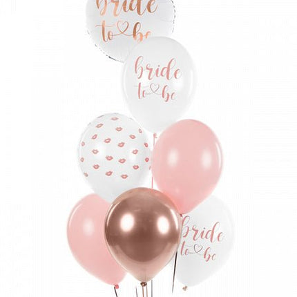 Ballonnen Bride To Be Mix 30cm 6st van Partydeco koop je bij Partywinkel