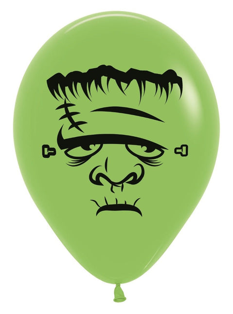 Ballonnen Frankenstein Lime Green 30cm 12st van Sempertex koop je bij Partywinkel