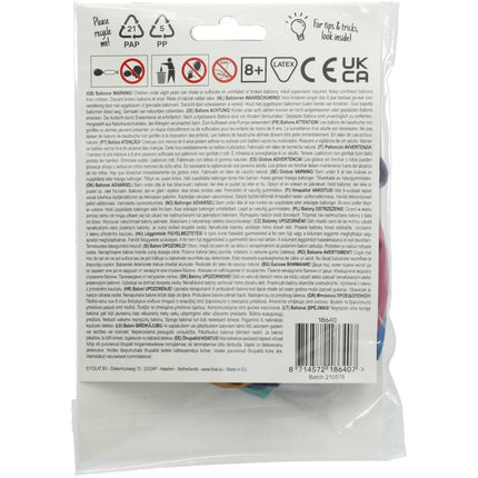 Ballonnen Happy Birthday To You Gekleurd 33cm 6st van Folat koop je bij Partywinkel