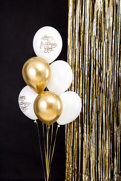 Ballonnen Happy Birthday To You Goud 30cm 6st van Partydeco koop je bij Partywinkel
