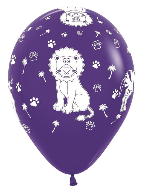 Ballonnen Jungle Animals Fashion Mix 30cm 25st van Sempertex koop je bij Partywinkel