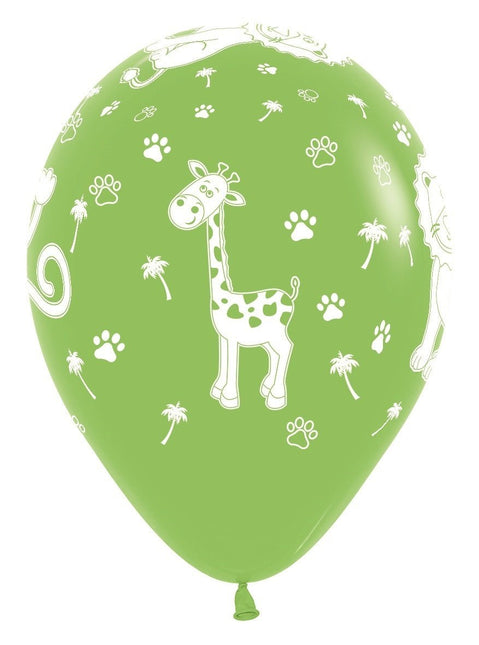 Ballonnen Jungle Animals Fashion Mix 30cm 25st van Sempertex koop je bij Partywinkel