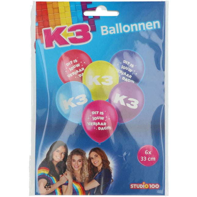 Ballonnen K3 23cm 6st van Folat koop je bij Partywinkel