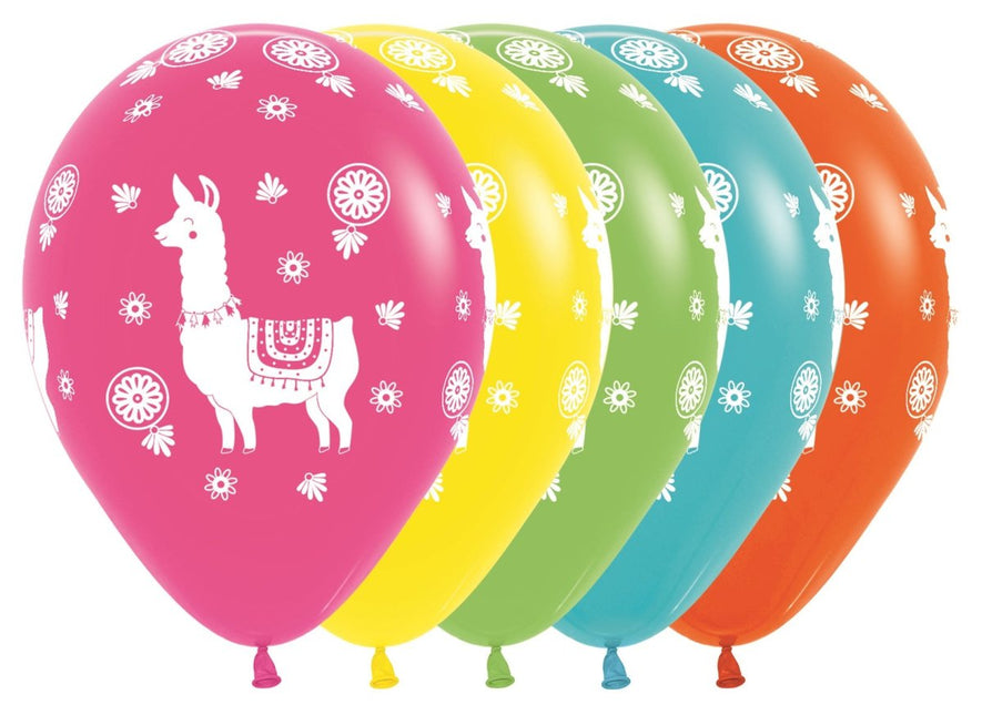 Ballonnen Lama Mix 30cm 25st van Sempertex koop je bij Partywinkel