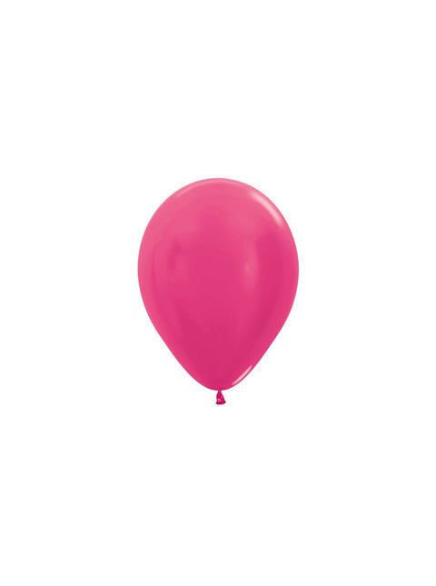 Ballonnen Metallic Fuchsia 12cm 50st van Sempertex koop je bij Partywinkel